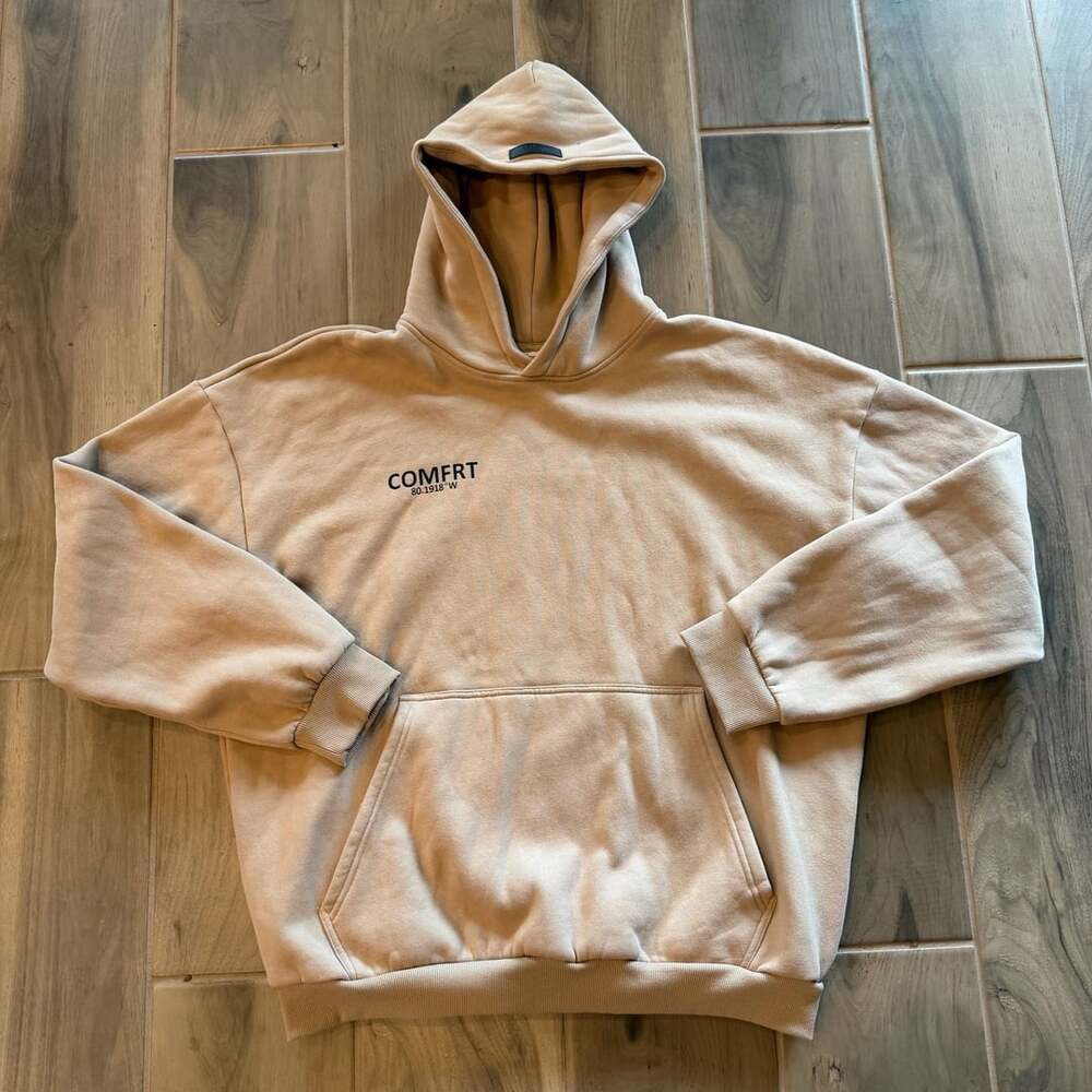 Comfrt Hoodie 2XL Tan Coordinates Graphic Oversized Pullover